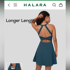 Halara U Neck Backless Athletic-style Dress with Bra. Size M. NWT